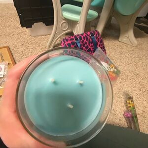 Bath & Body Works Aqua Blue 3-Wick Candle